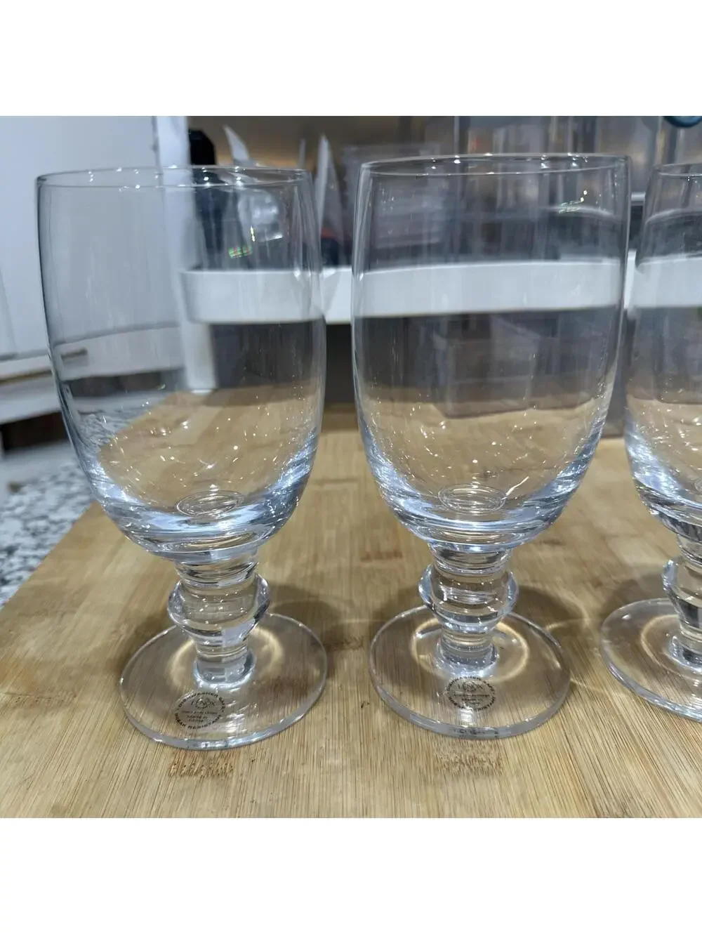 New 16oz Lenox Crystal Decor Plain Water Goblets Wine 7 1/4” H Simple & Elegant*